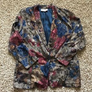 Vintage floral and paisley printed blazer